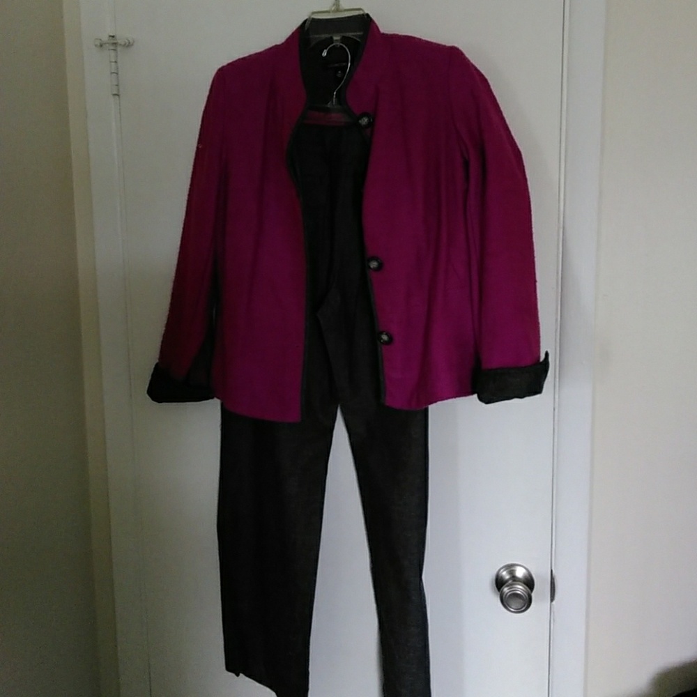 Fuschia and denim pant suit NWNT